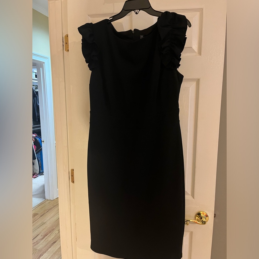 Black Capped-sleeve Dress